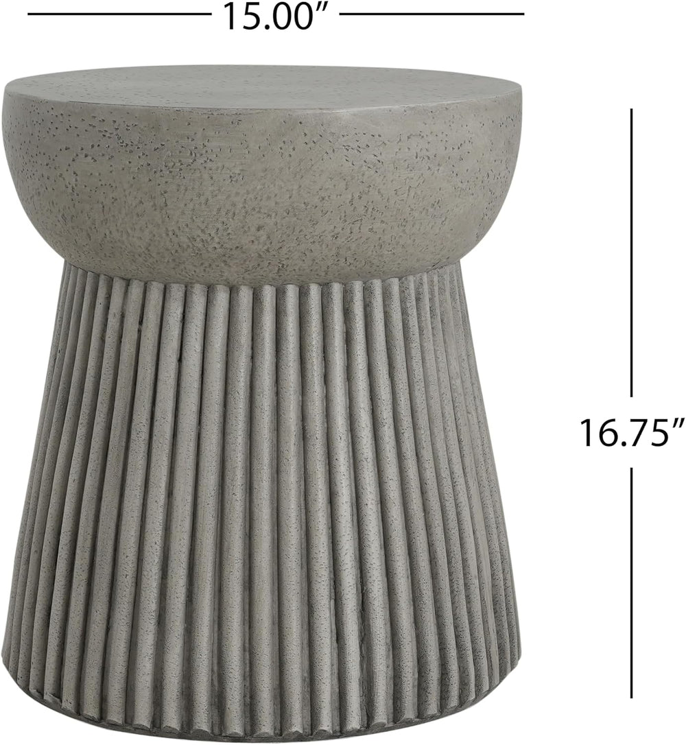 Christopher Knight Home Jaym 16.75" H Indoor Outdoor Accent Side Table, ...