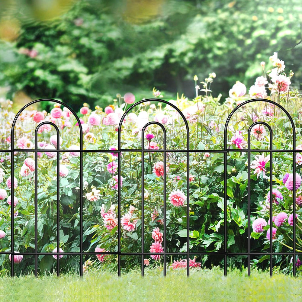 Garden Fence Border 32inX20ft Black Metal Wire Garden Fencing Panel Outdoor