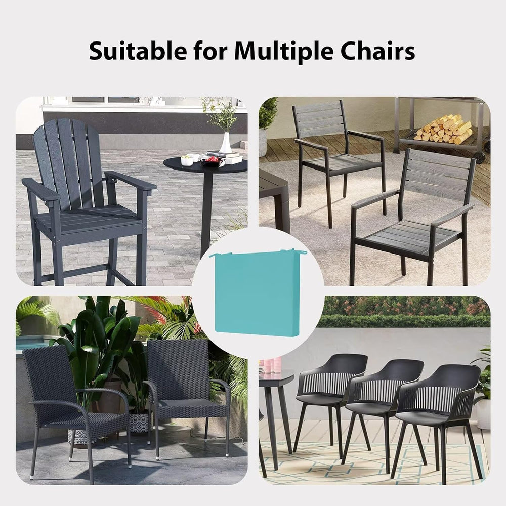 Outdoor Chair Cushion Set of 4, 18.5 x 16 Inch Patio Chair Cushions for Outdo...