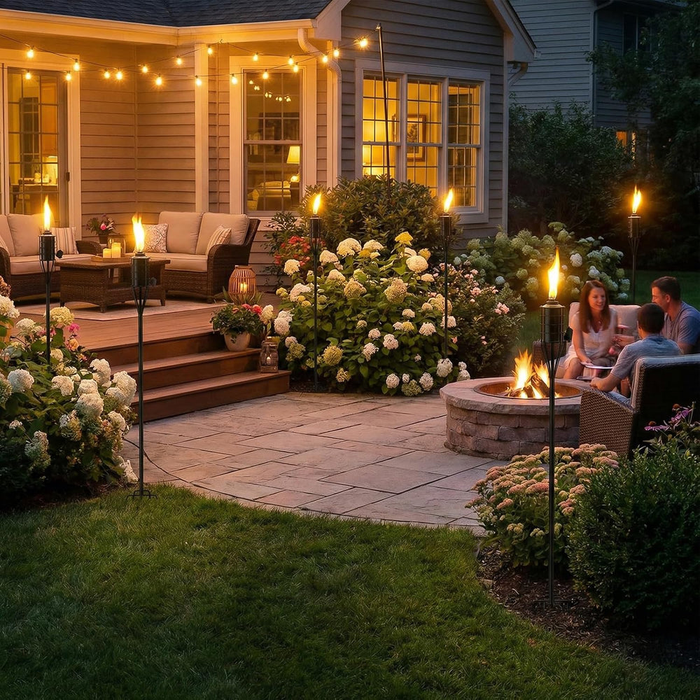 4 Pack Outdoor Garden Torch, 16 oz Citronella Torches Garden Décor, 59 Inch 5...