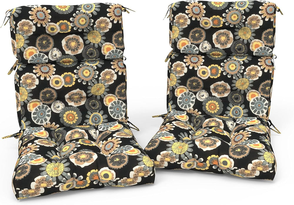 Outdoor High Back Patio Chair Cushions, Tufted Rocking Chair Cushions, Adiron...