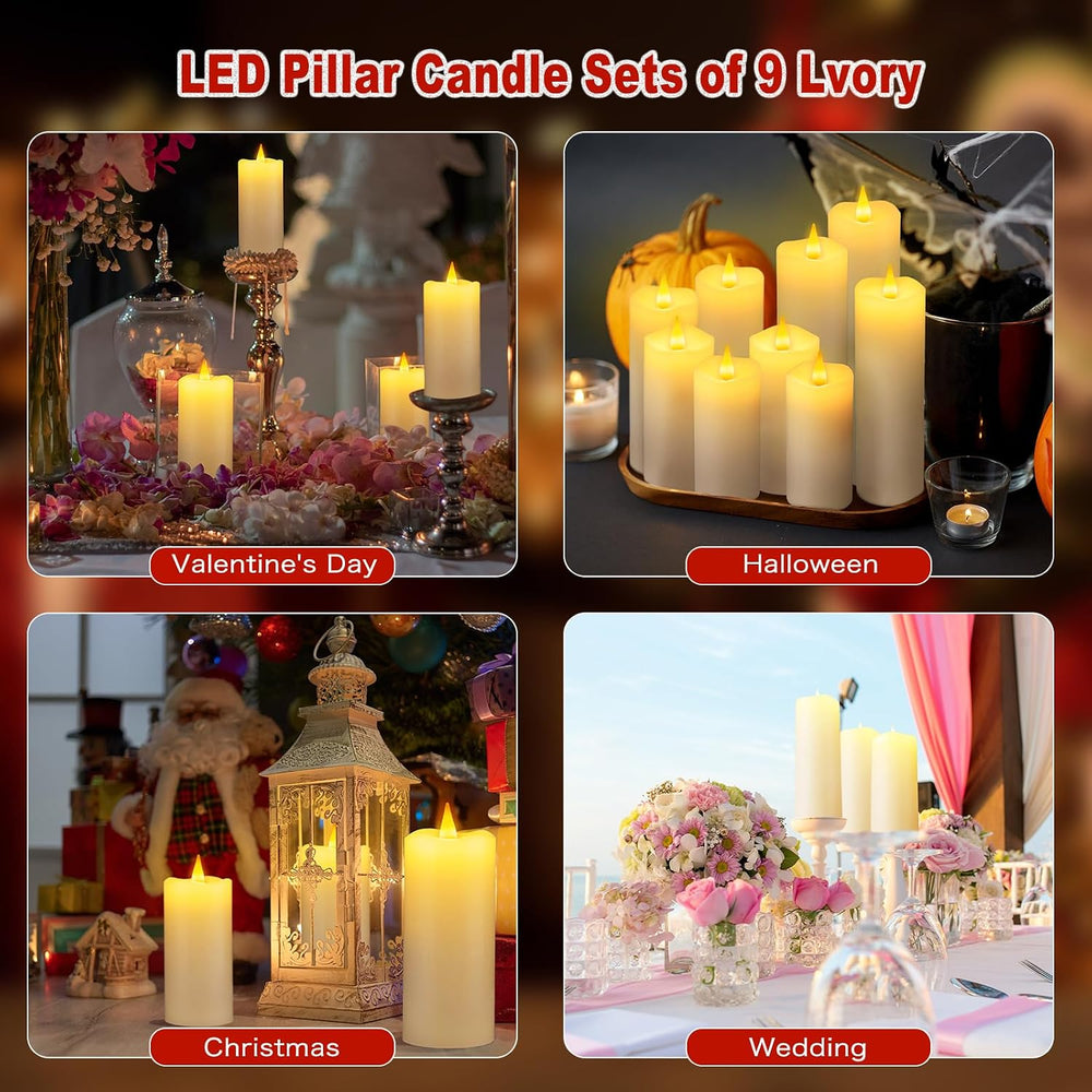 Rechargeable Flameless Candles with Remote and Timer USB-C Candles