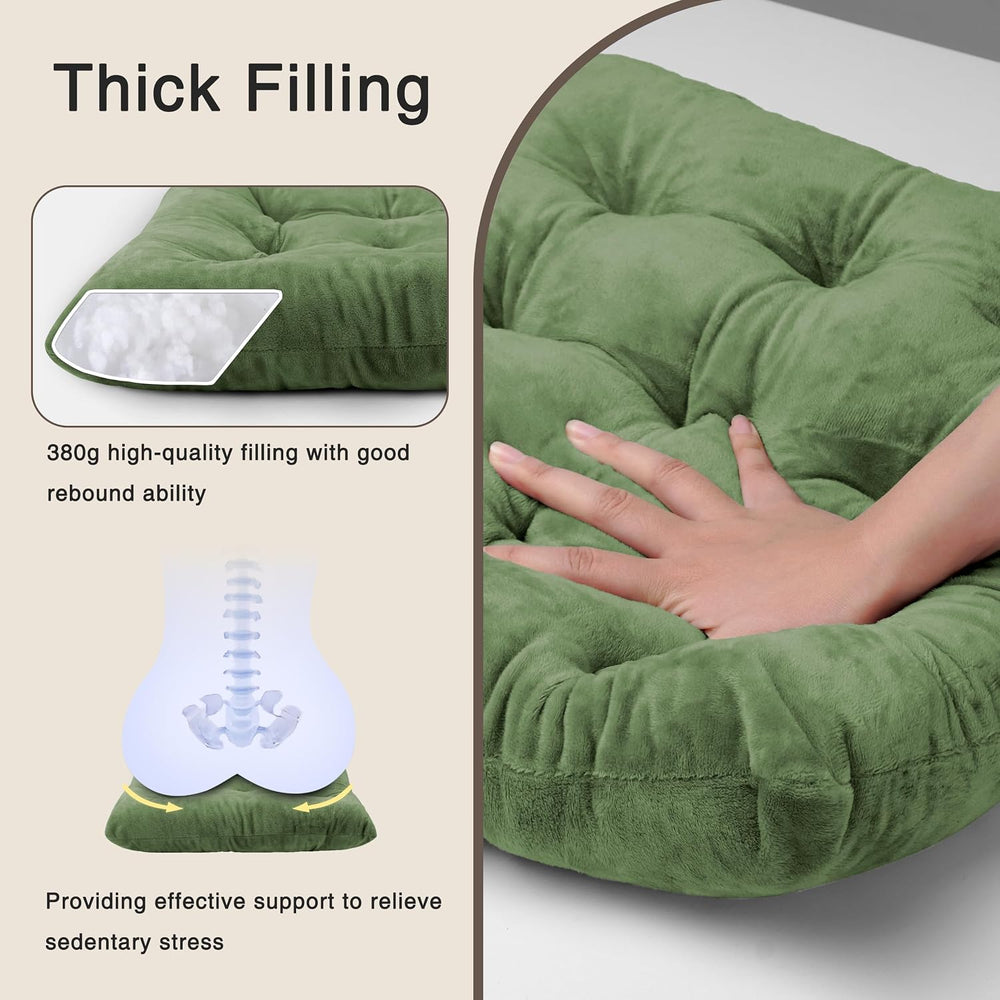 OVOV 4 Pack Chair Cushions for Dining Chairs 15.5"x15.5" Green