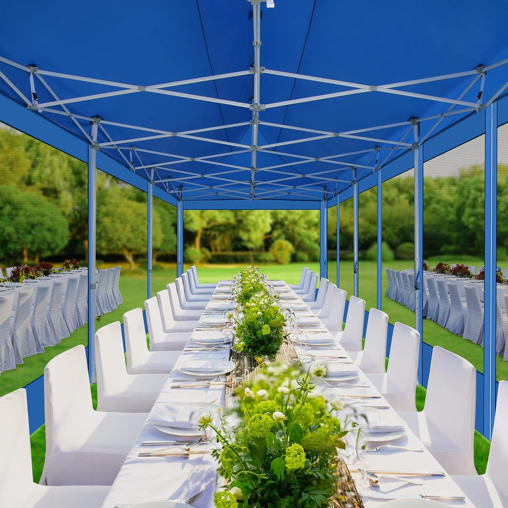 COBIZI 10x30 Heavy Duty Pop Up Canopy Tent, Removable Mesh Sidewalls
