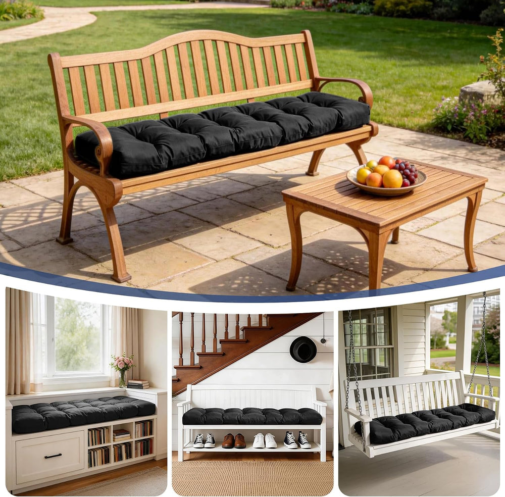 IASEAHK Outdoor Bench Cushion 48x18x5 Inch, Waterproof & Fade-Resistant P...