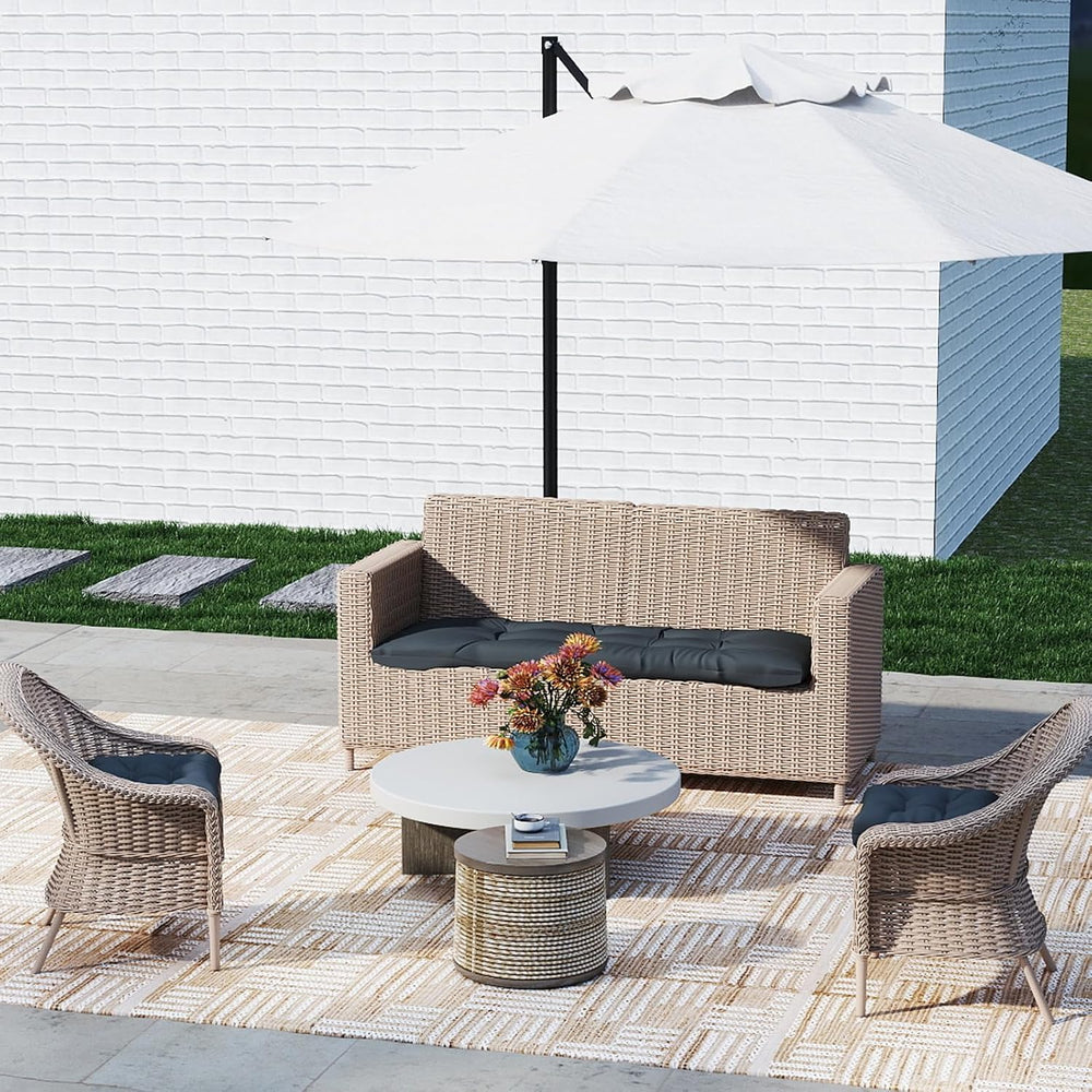 Outdoor Chair Cushions 19x19x4 Inch Set of 2, Dark Gray