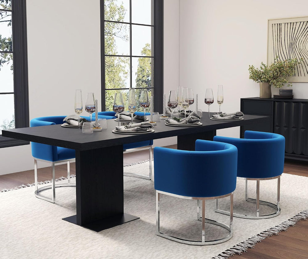 HNY Mid Century Modern Upholstered Barrel Dining Chairs with Arms Set of 6, V...