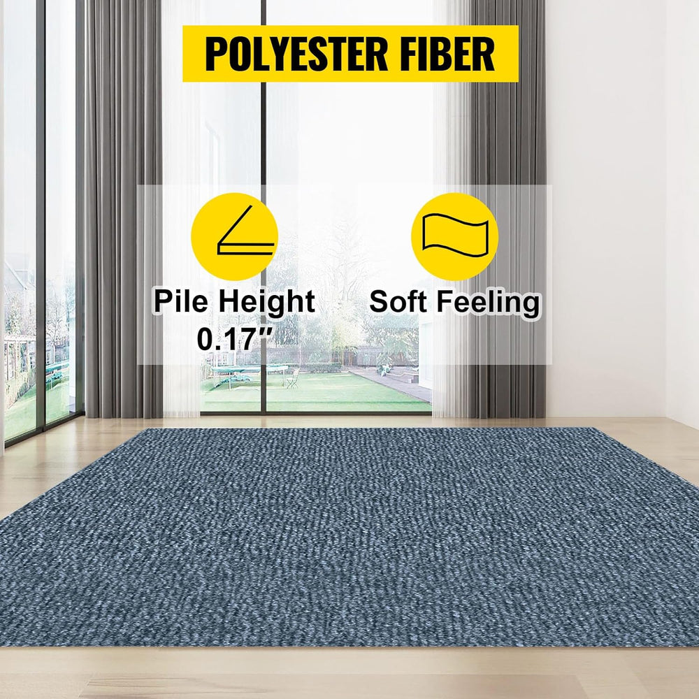 Happybuy 6 ft x 13 ft Gray Marine Boat Carpet Waterproof Indoor Outdoor Rug