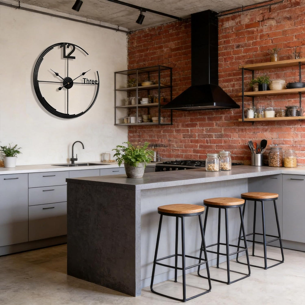 Large Wall Clock,Modern Minimalist Wall Clock Round Silent Non-Ticking Batter...