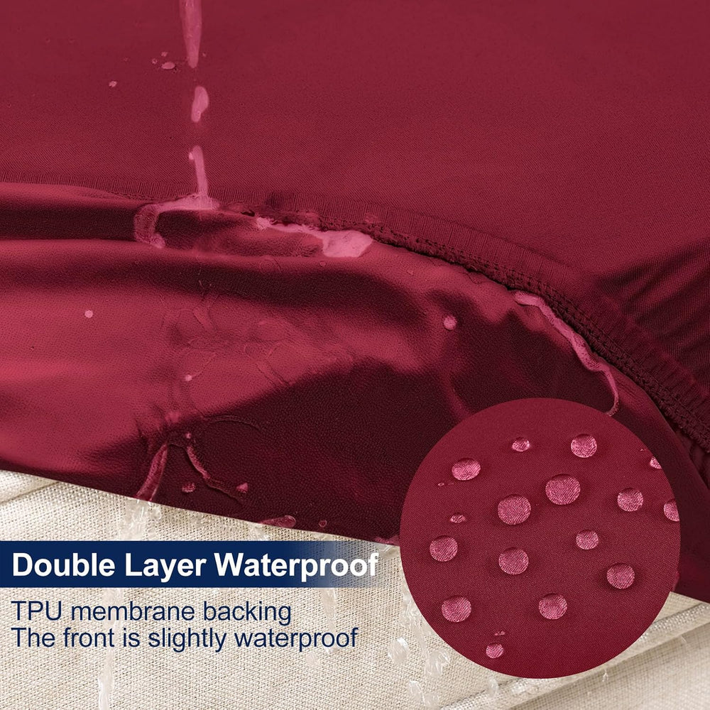 Smiry Waterproof Patio Cushion Covers, Stretch Outdoor Furniture Covers