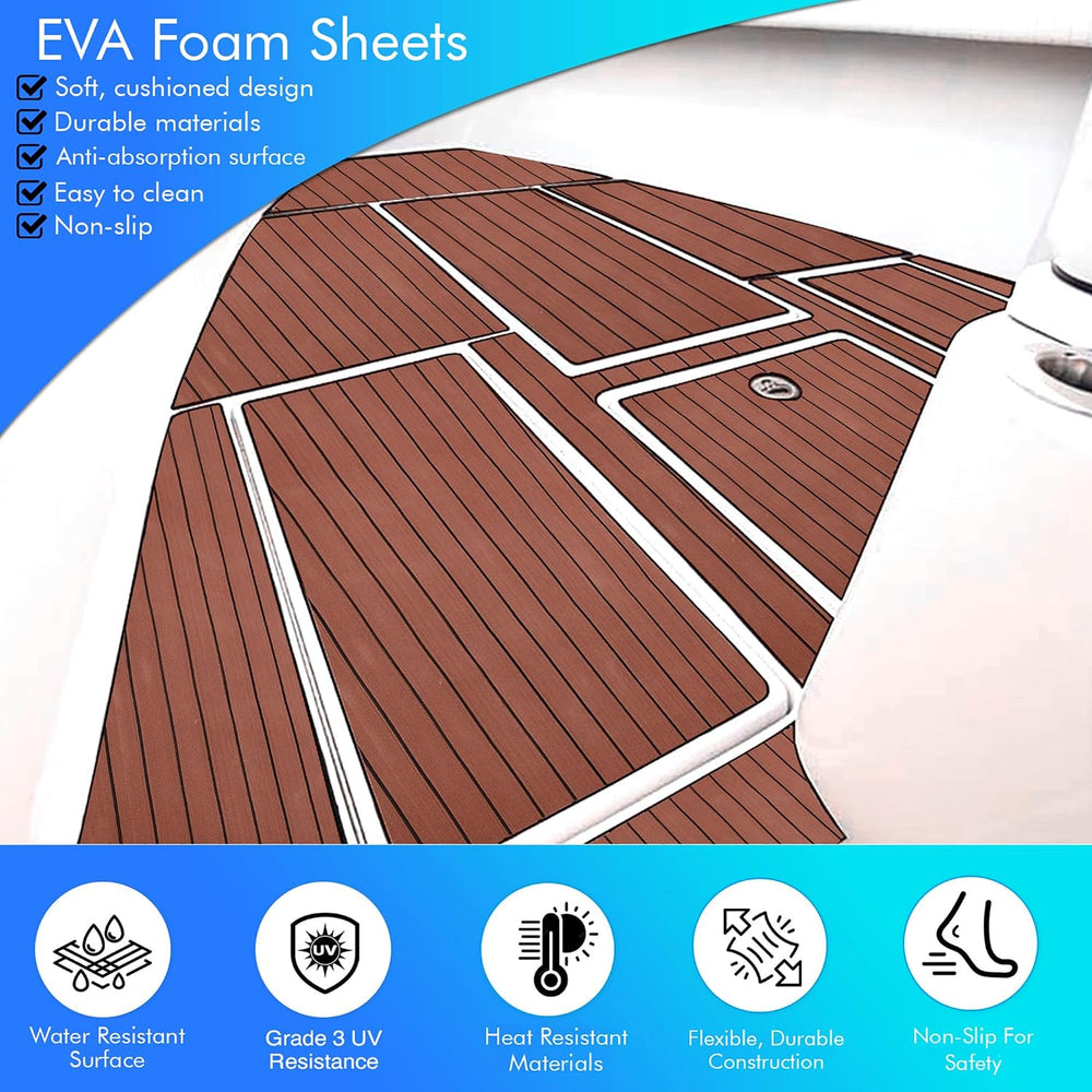 Teak EVA Foam Decking Sheet Rolls