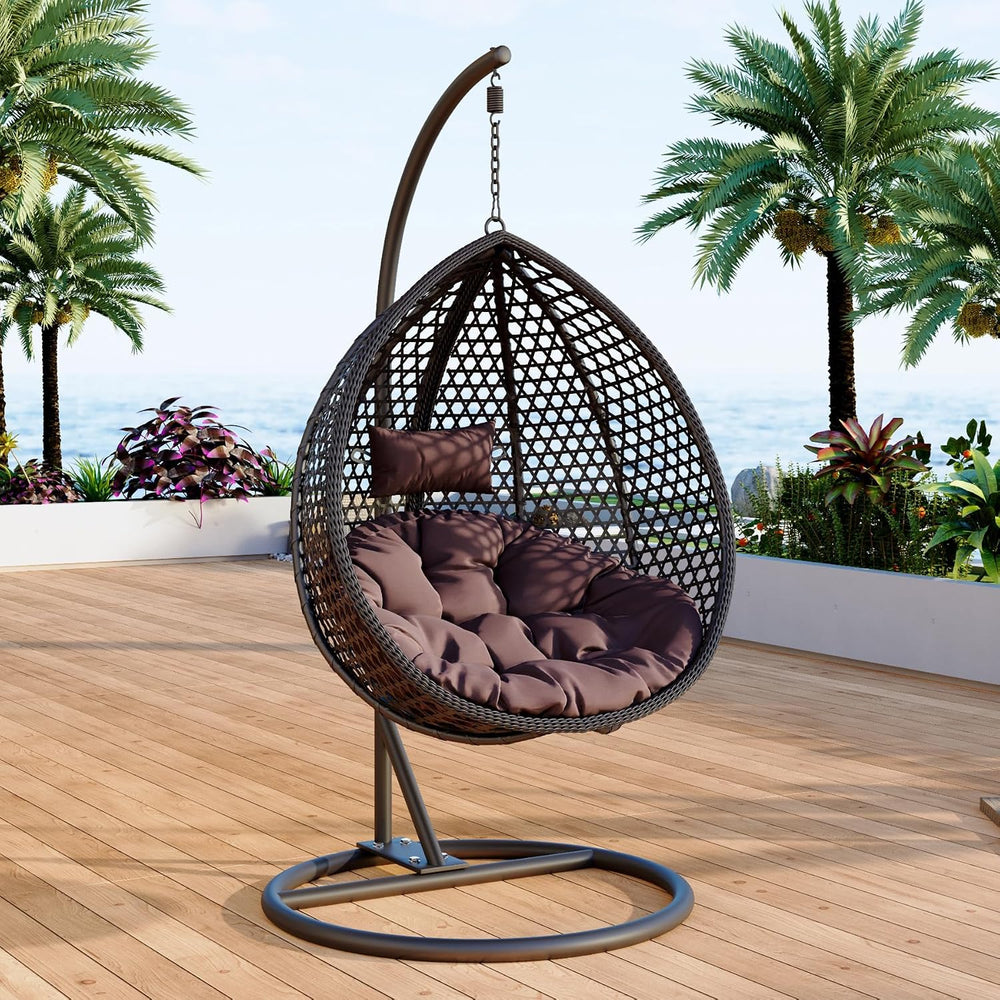 Egg Swing Chair Outdoor with Stand, Indoor Hanging Egg Chair