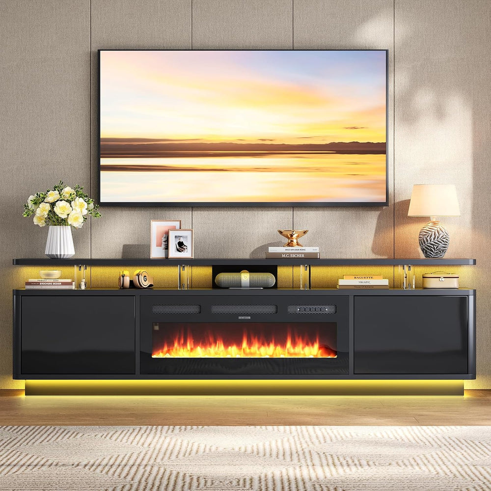 MXV 80" Fireplace TV Stand for TVs Up to 90", 36" Fireplace wi...