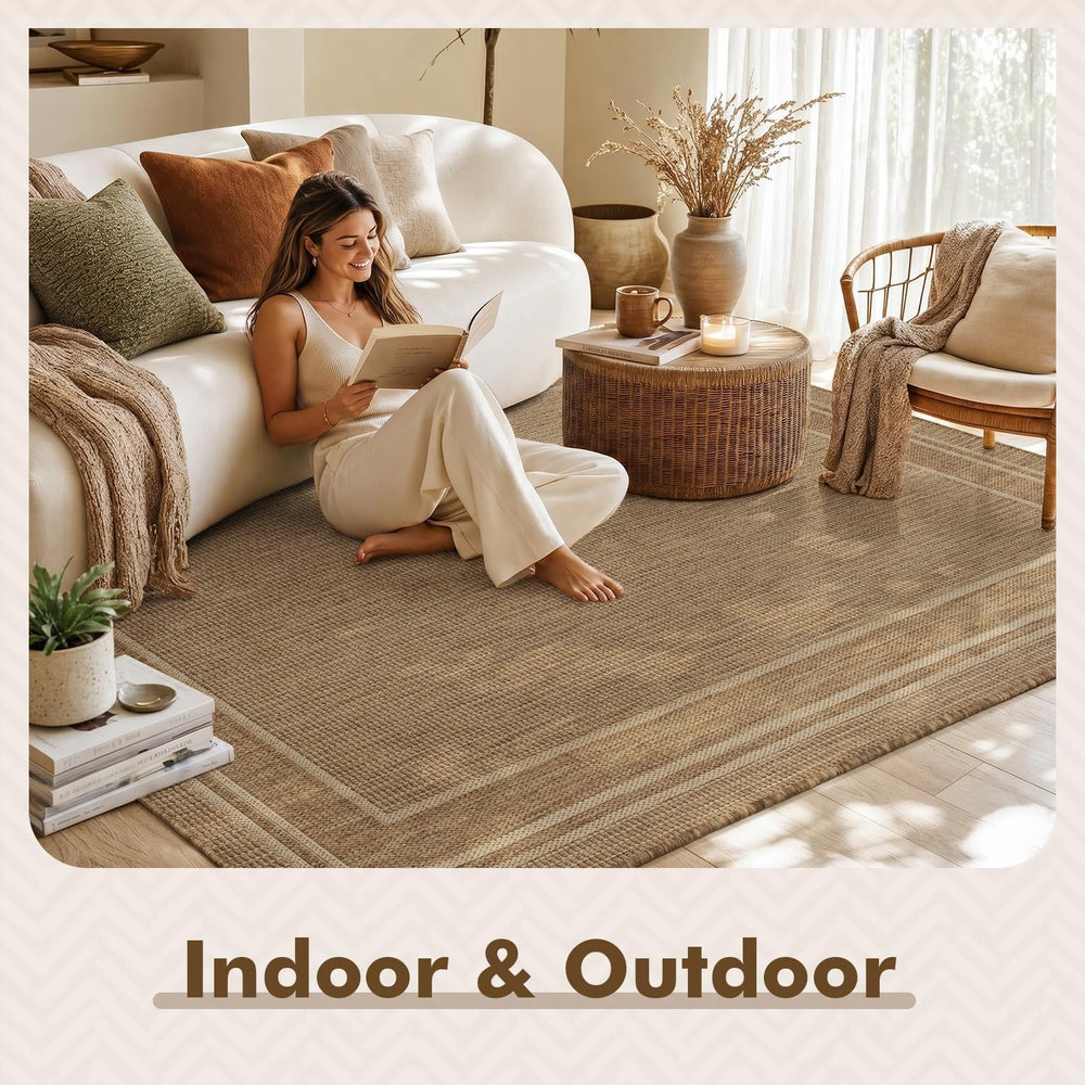MontVoo-Outdoor Rug-Patio Rug 4x6 ft Polypropylene Indoor Outdoor Rugs Outdoo...