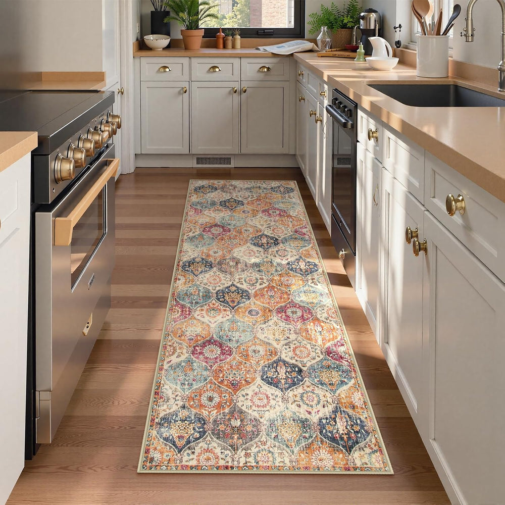 Lahome Moroccan Trellis Washable Runner Rug, 2x6 Kitchen Runners for Hallways...