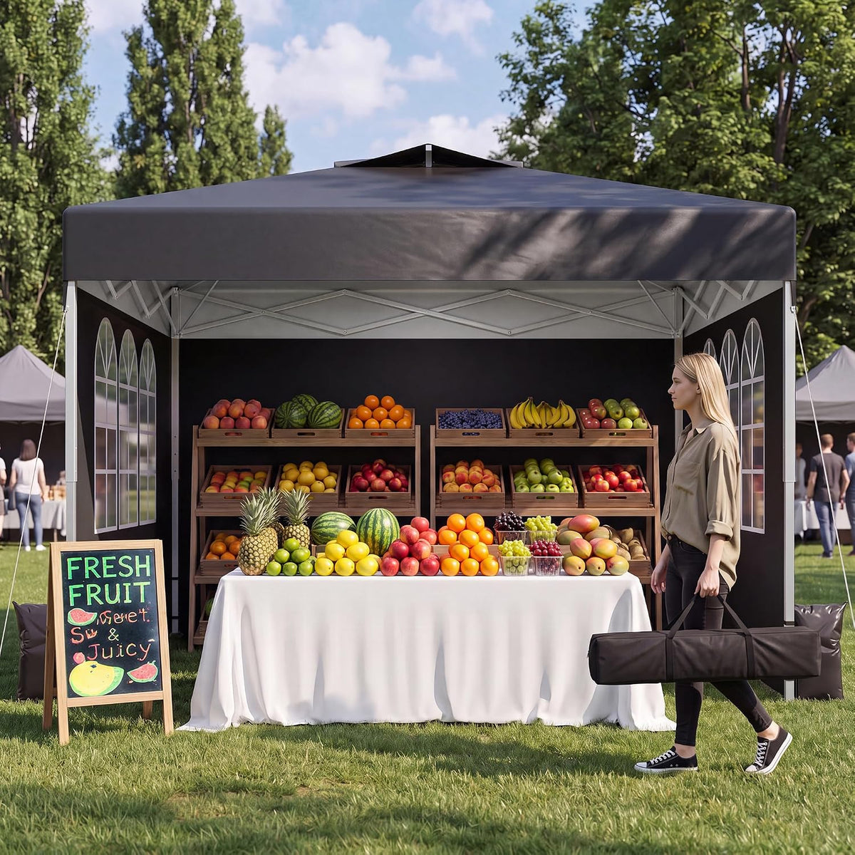 10x10 one push pop up canopy tent with, main product view