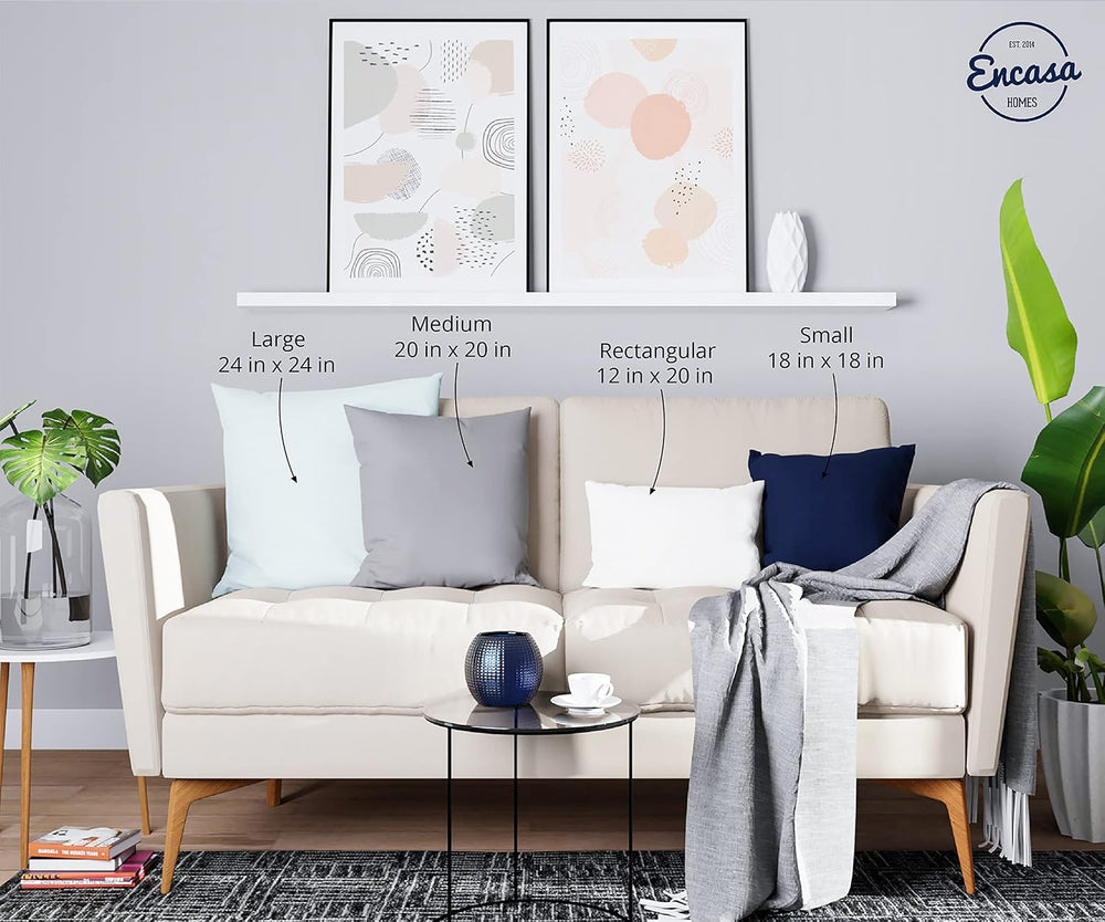 Encasa XO Sublimation Blank Pillowcases, No Inserts 18"x18" White