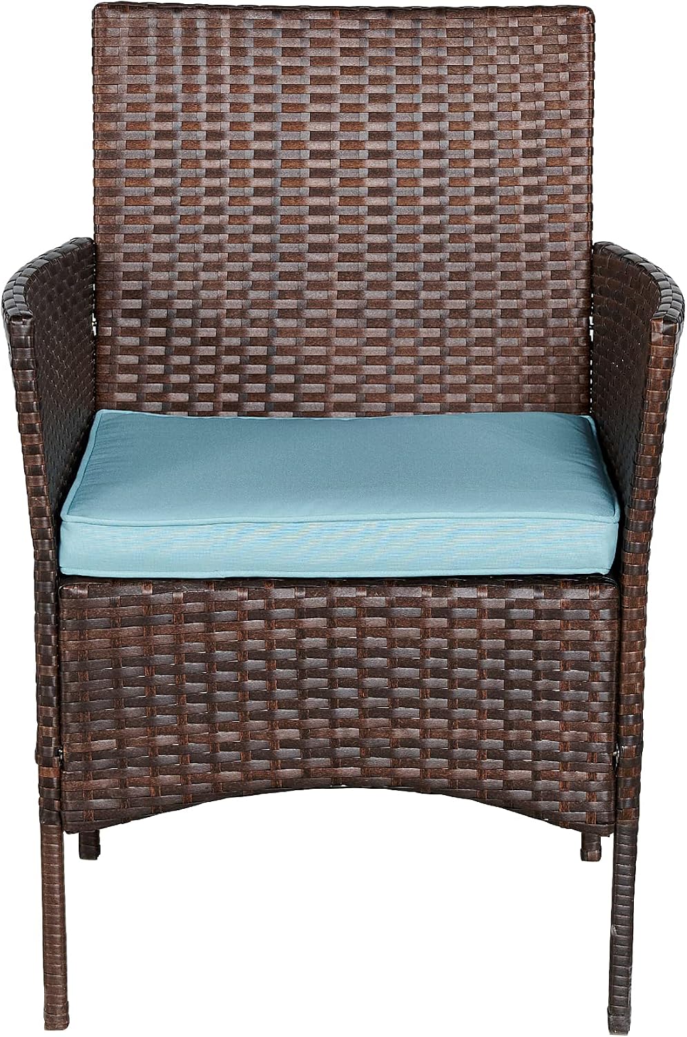 BTEXPERT Outdoor Wicker Patio Conversation 3 Piece Bistro Set Garden Yard Por...