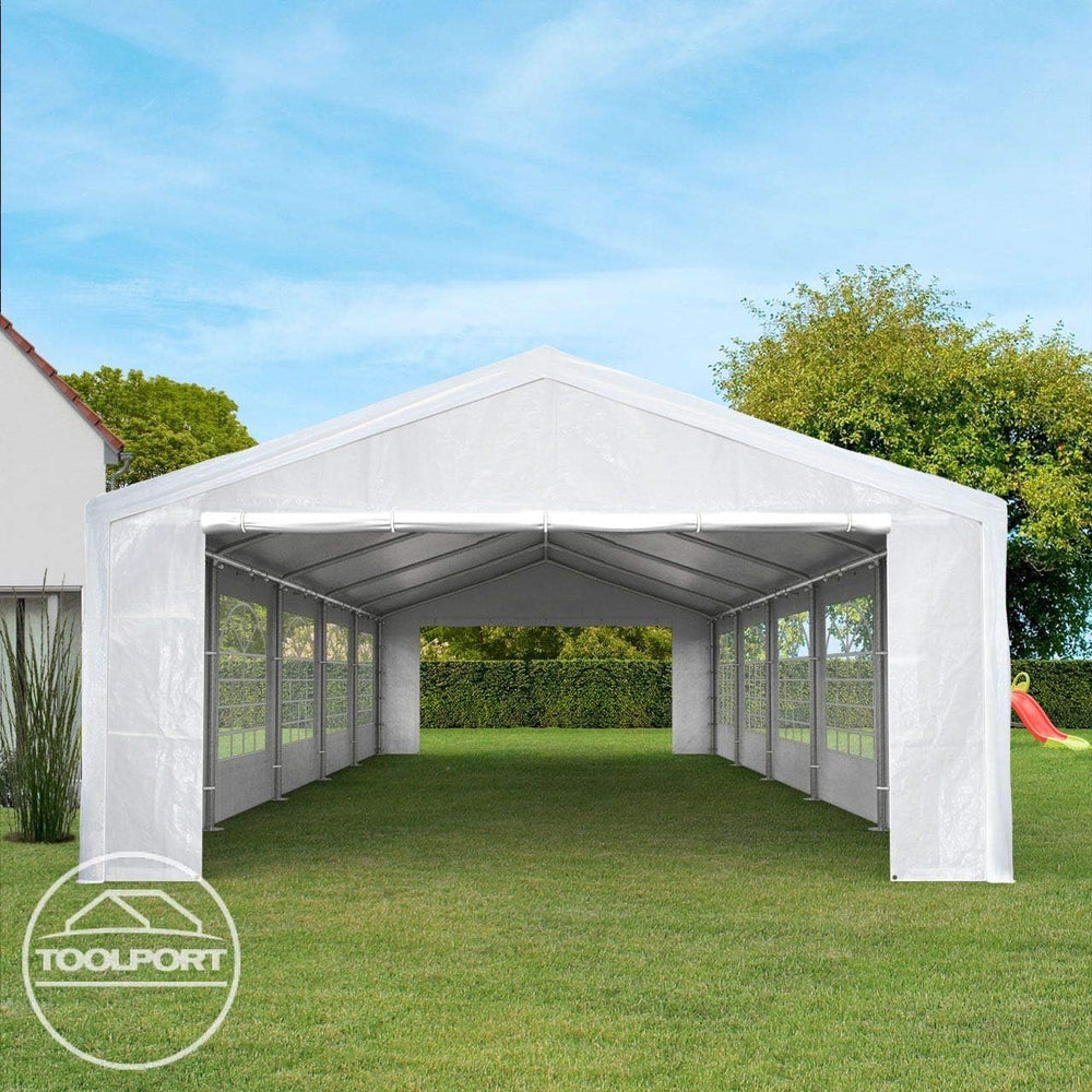 TOOLPORT 16x33 ft Canopy Party Tent, White