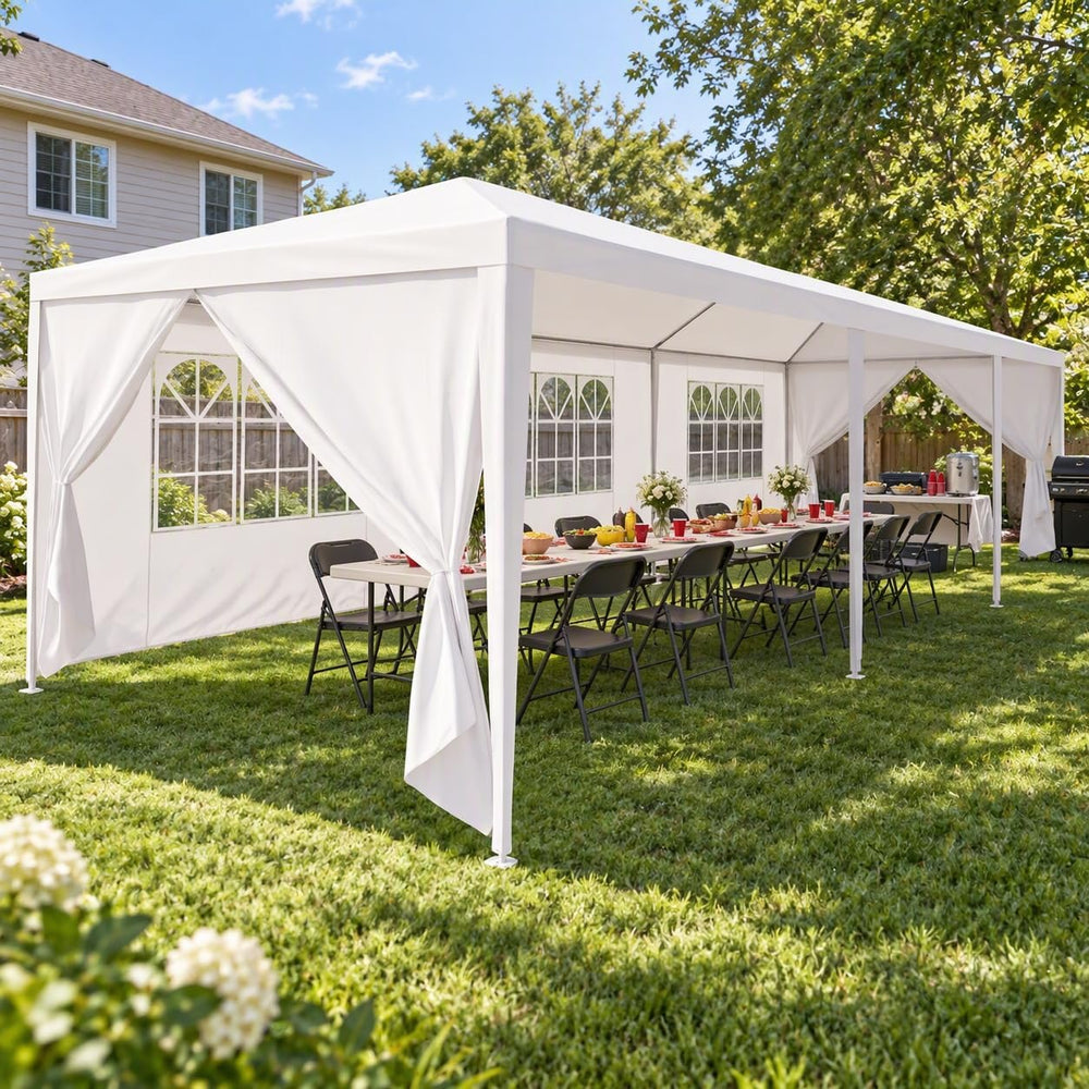 Tooluck 10x30FT Party Tent Outdoor Canopy Tents for Parties, White