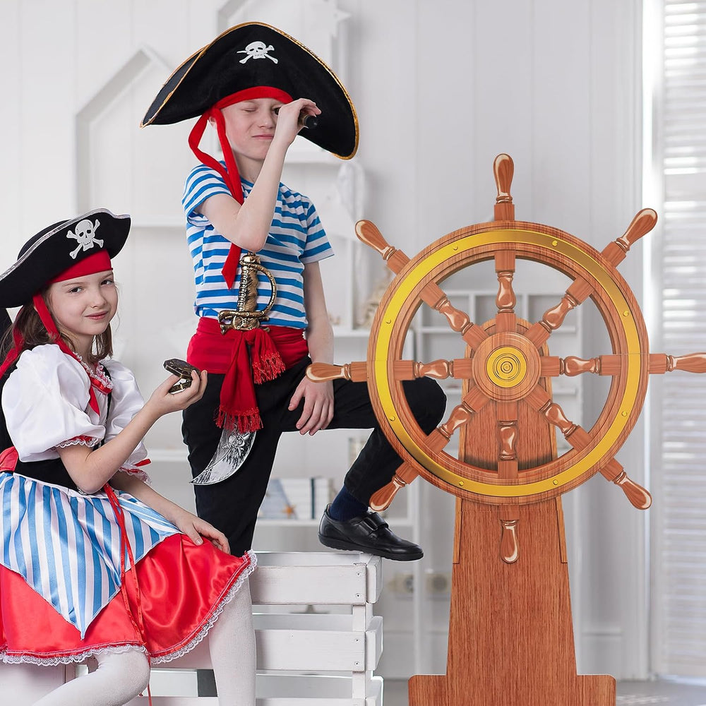 4 Feet Ship Wheel Cardboard Cutout Standup Nautical Party Decoration Large Pi...