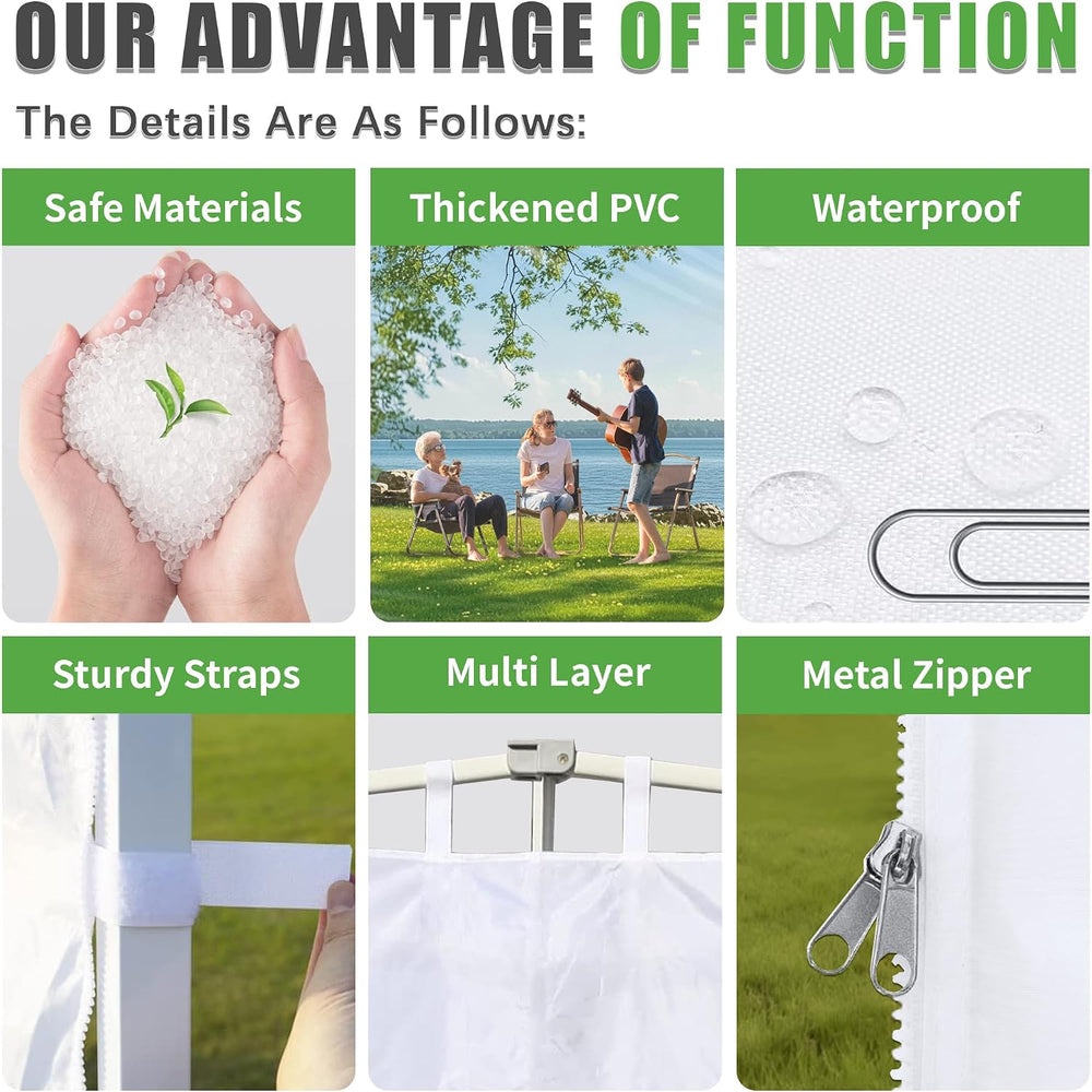 Clear Canopy Sidewalls for 10x10 Pop Up Tent, Gray