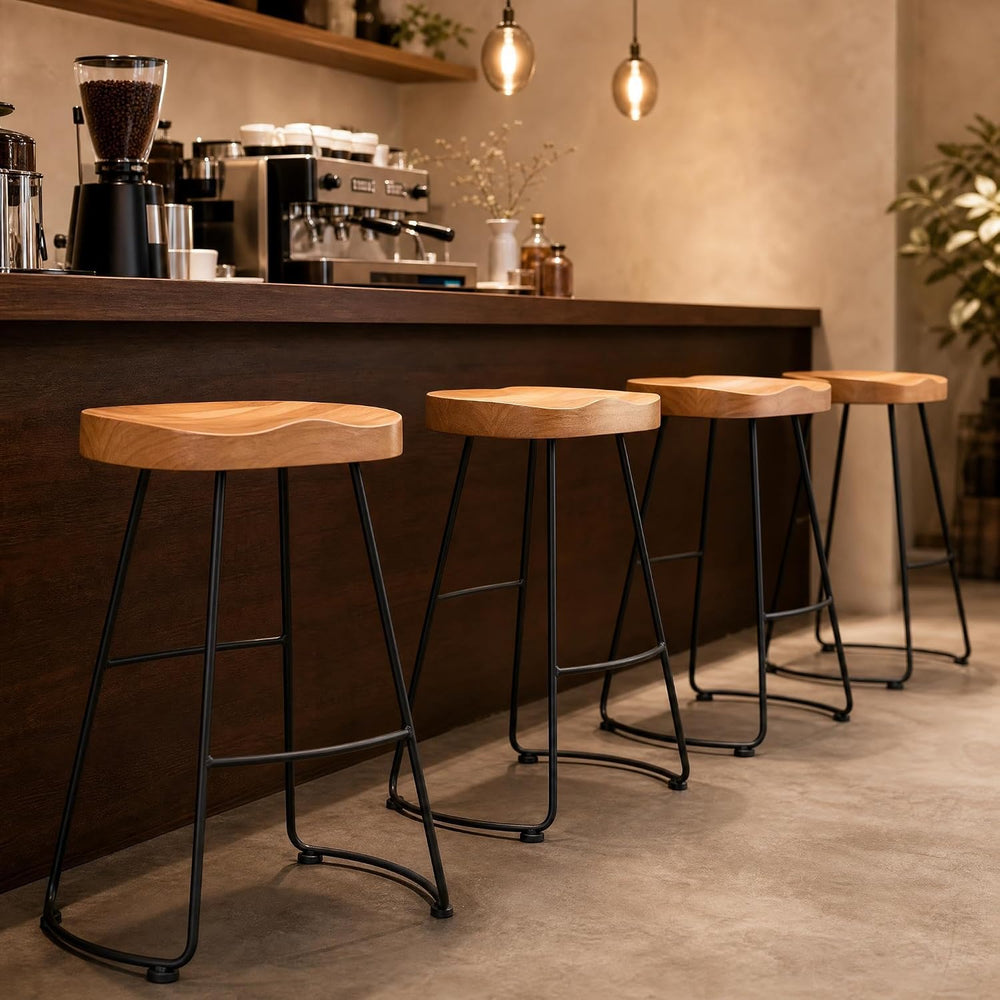 Set of 2 American Elegant Retro Country Style Bar Chair, Modern Fashion Simpl...