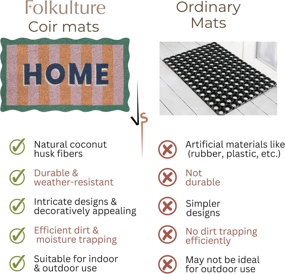 Folkulture Door Mat, Welcome Mat Outdoor Doormats for Home - 16" x 28"