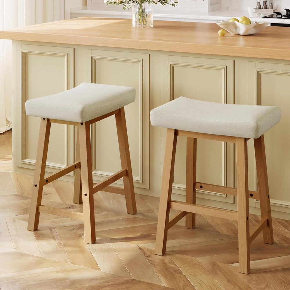 Yaheetech 24 Inch Counter Height Bar Stools Set of 2 Backless