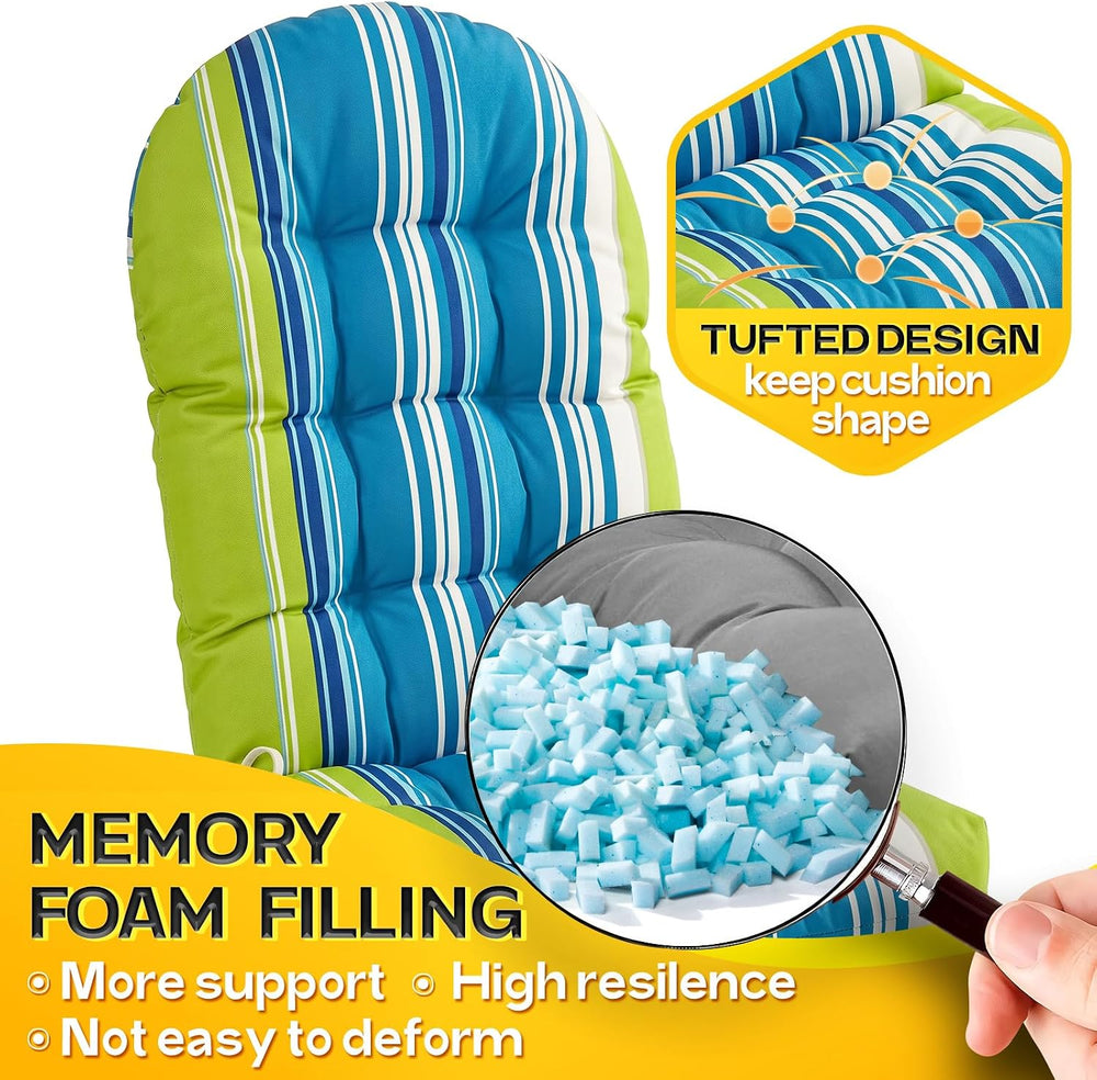 MAGIC ELEPHANT Adirondack Chair Cushion, Memory Foam Outdoor Chair Cushion, W...