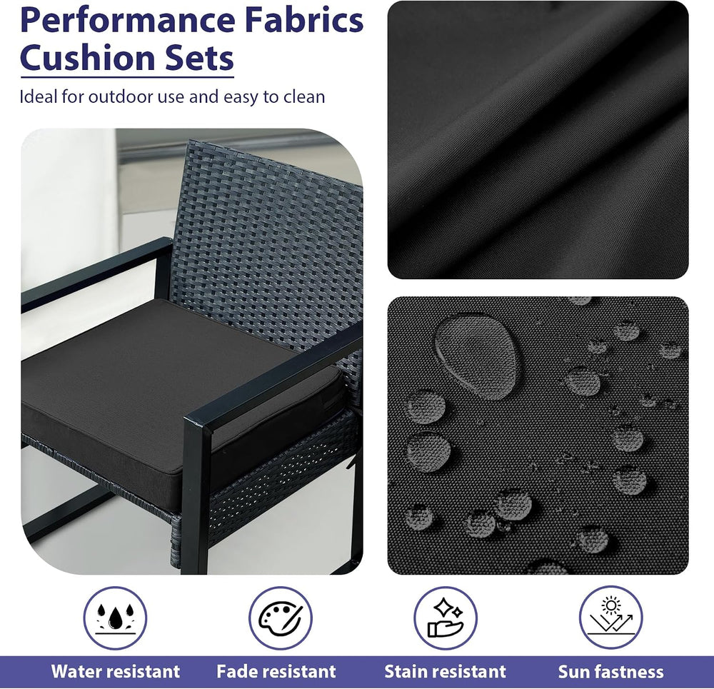 IPYNBAP Outdoor Chair Cushions Set of 4 -Waterproof Outdoor Seat Cushions for...