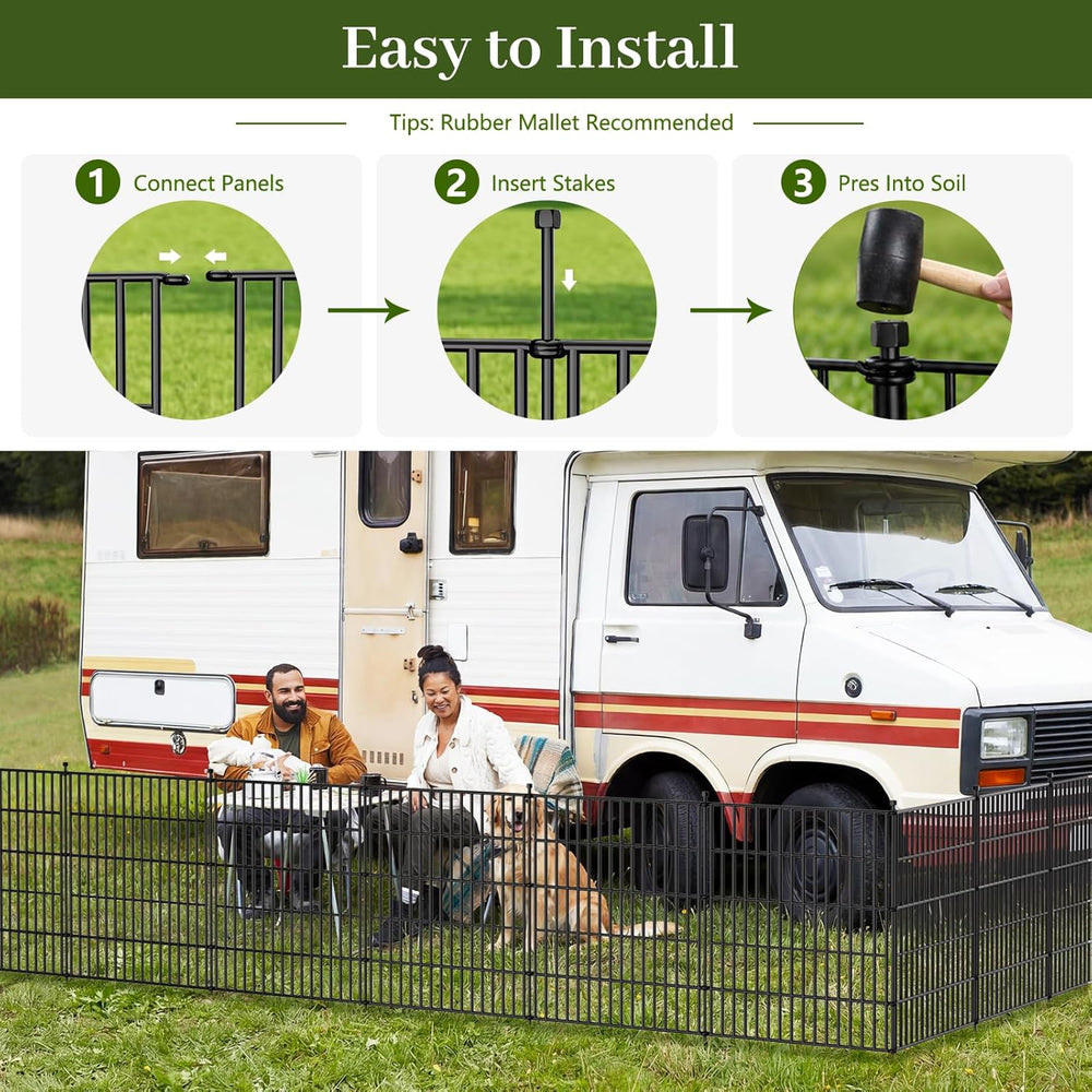 No Dig Garden Fence Outdoor for Yard, 32in (H) x 23.6ft(L)