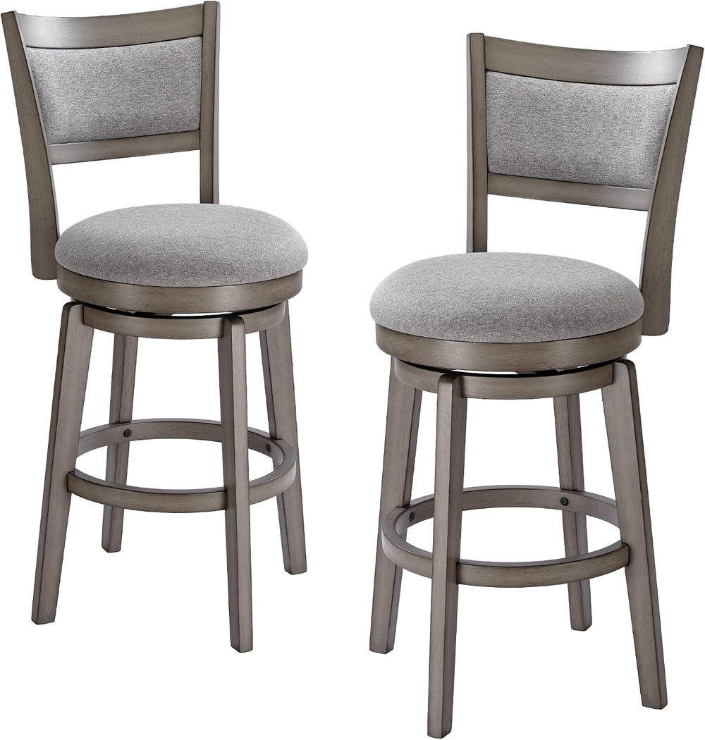 PrimeZone Swivel Bar Stools Set of 2, 26" Counter Height Barstools