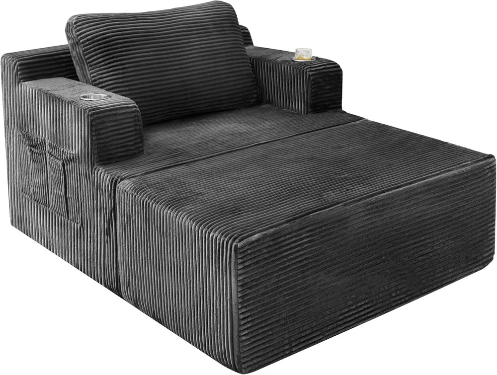 Homall Oversized Chaise Lounge Chair, Cloud Couch with Fluffy Upholstered, De...