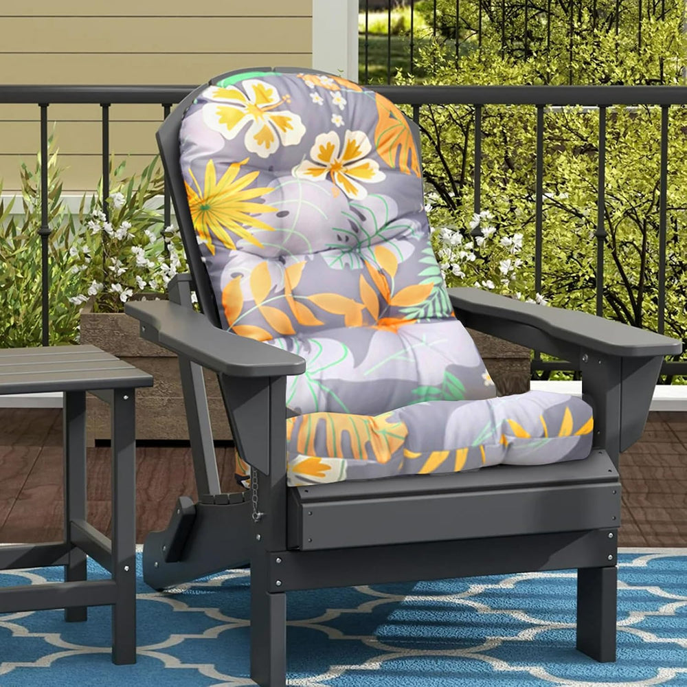 Outdoor Adirondack Chair Cushions Waterproof Floral Large Rocking Chair Cushi...