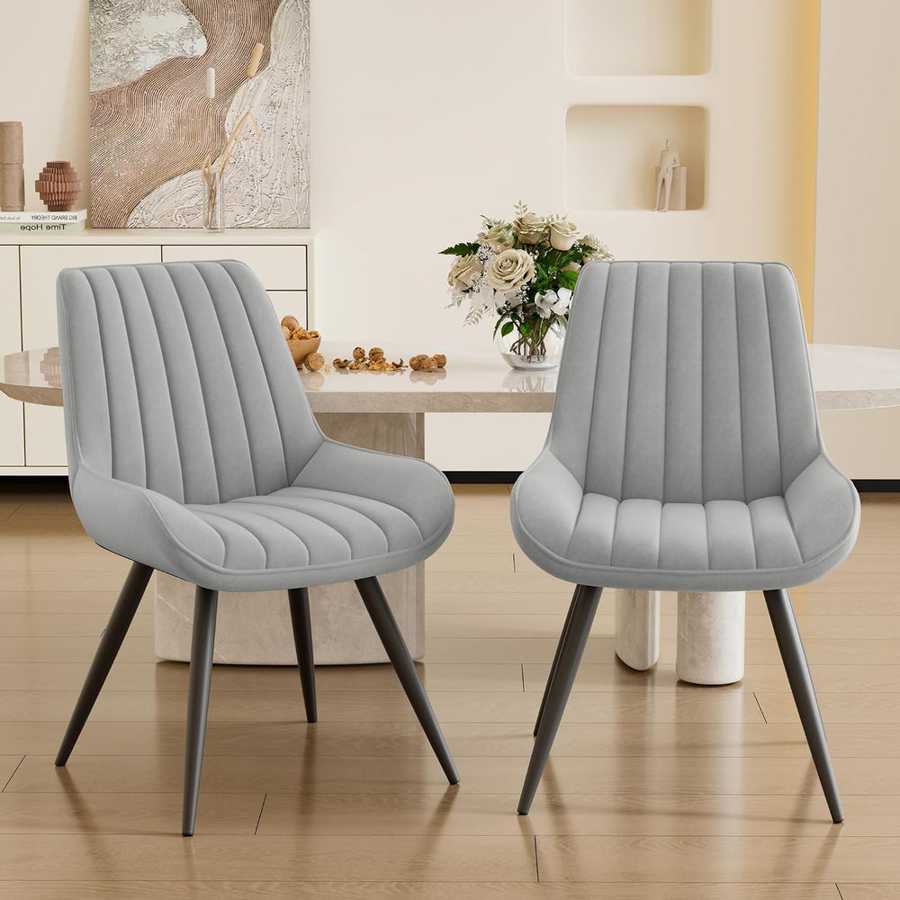 Dining Chairs Set of 2, Mid Century Modern Kitchen Chairs with Soft Cushion, ...