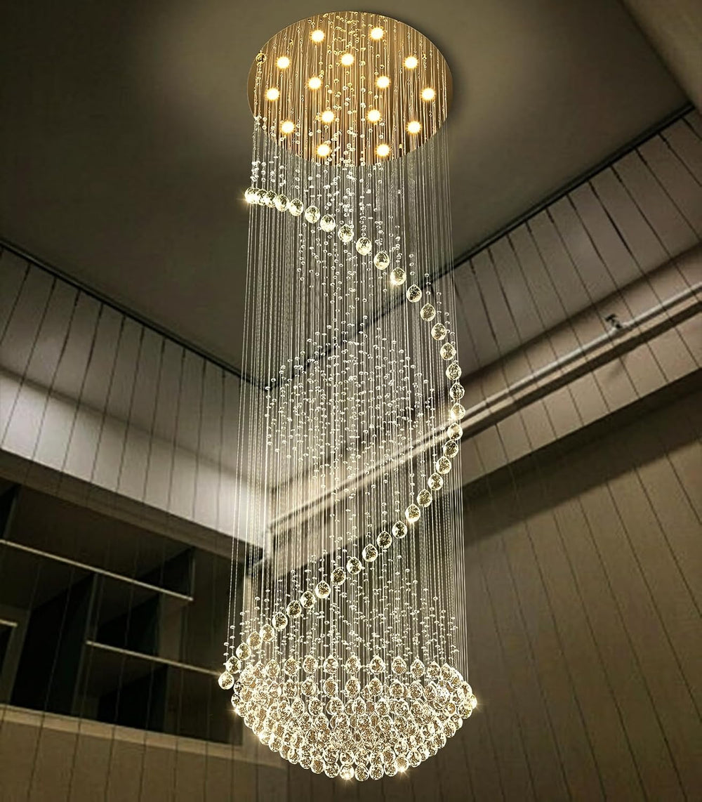 D40'' x H120'' Crystal Chandelier High Ceiling Chandeliers fo...