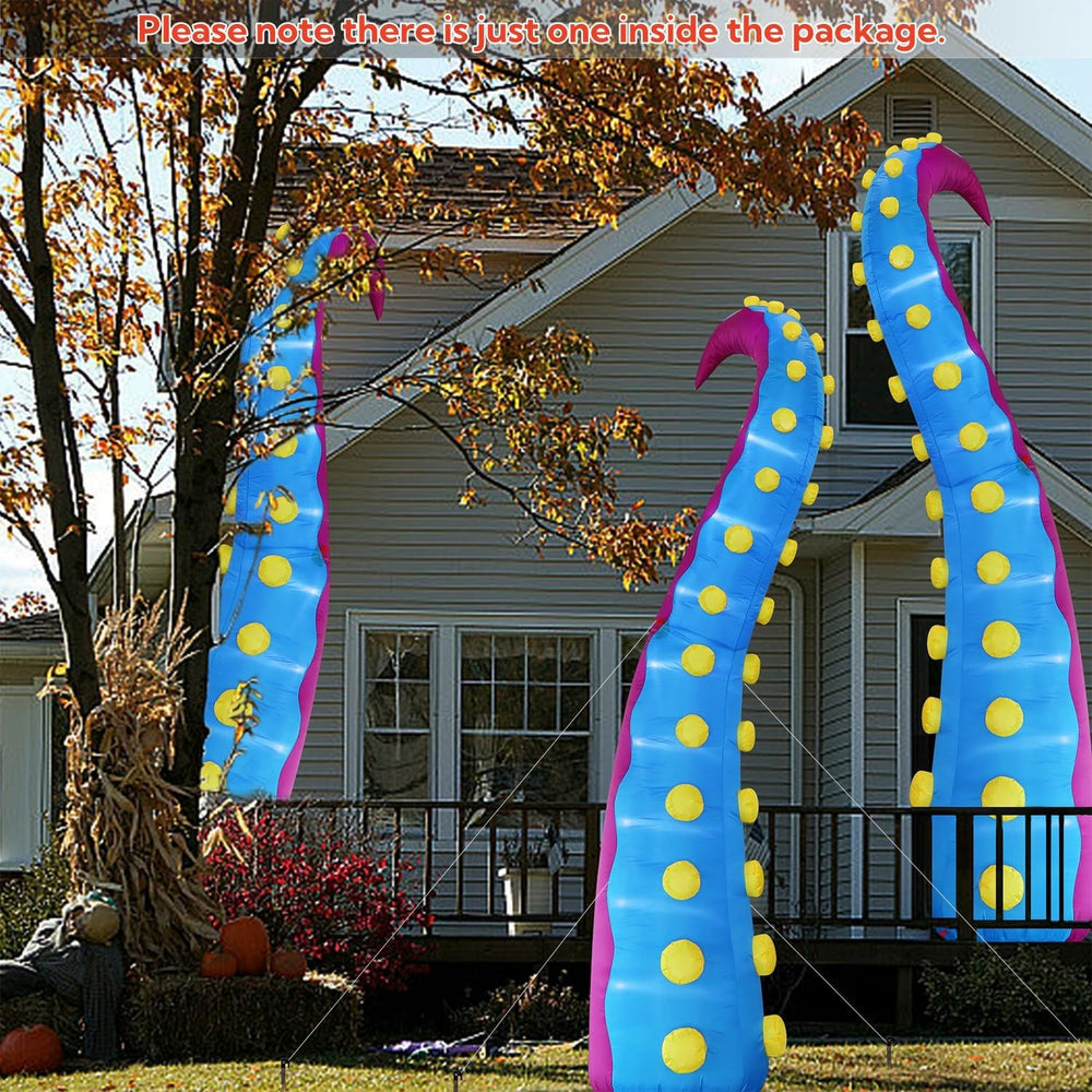 Juegoal 1 PCS Halloween Decorations 11.5FT Tall Inflatable Lighted Giant Octo...