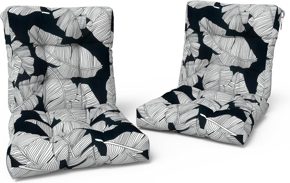 LVTXIII Outdoor Tufted Seat Cushions, Solid Seat and Back Chair Cushion with ...