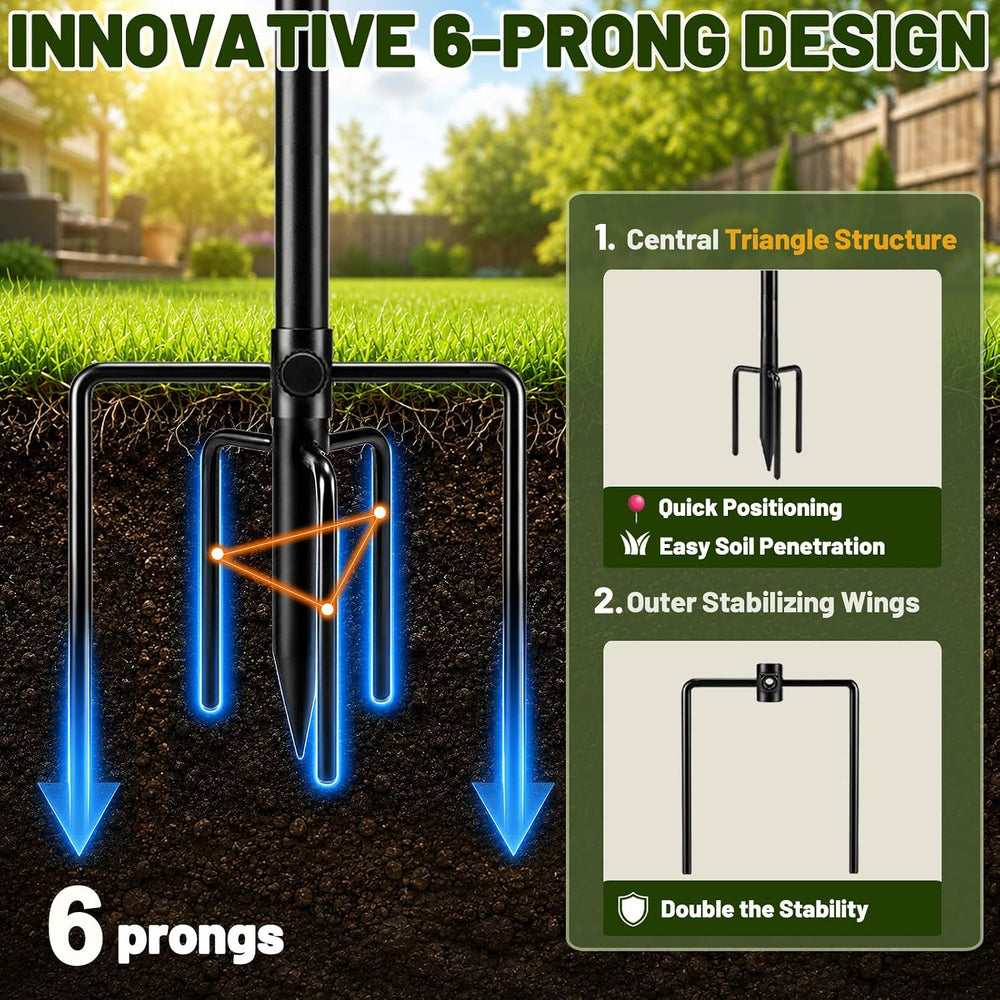 4 Pack Outdoor String Light Poles 10 ft with Detachable Side Crossbars