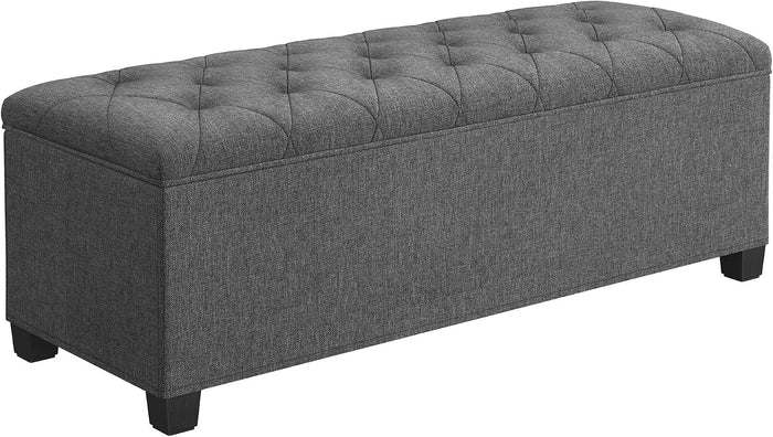 SONGMICS Storage Ottoman Bench, Foot Rest with Legs, Load up to 661.4 lb