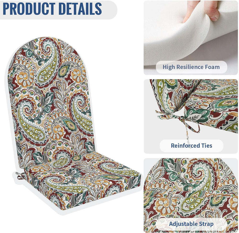 Outdoor Foam Adirondack Cushion, Water Repellent Foam Cushion for Adirondack ...