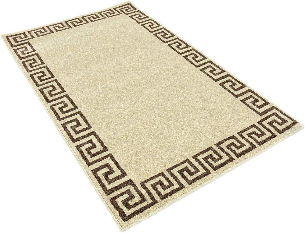 Unique Loom Athens Collection Classic Geometric Modern Border Design Area Rug...