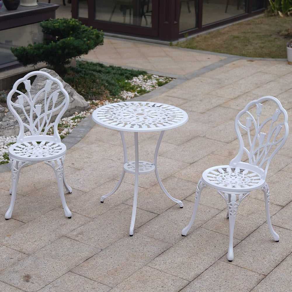 KAILI Patio Bistro Sets 3 Piece cast Aluminum Patio Furniture Outdoor Garden ...