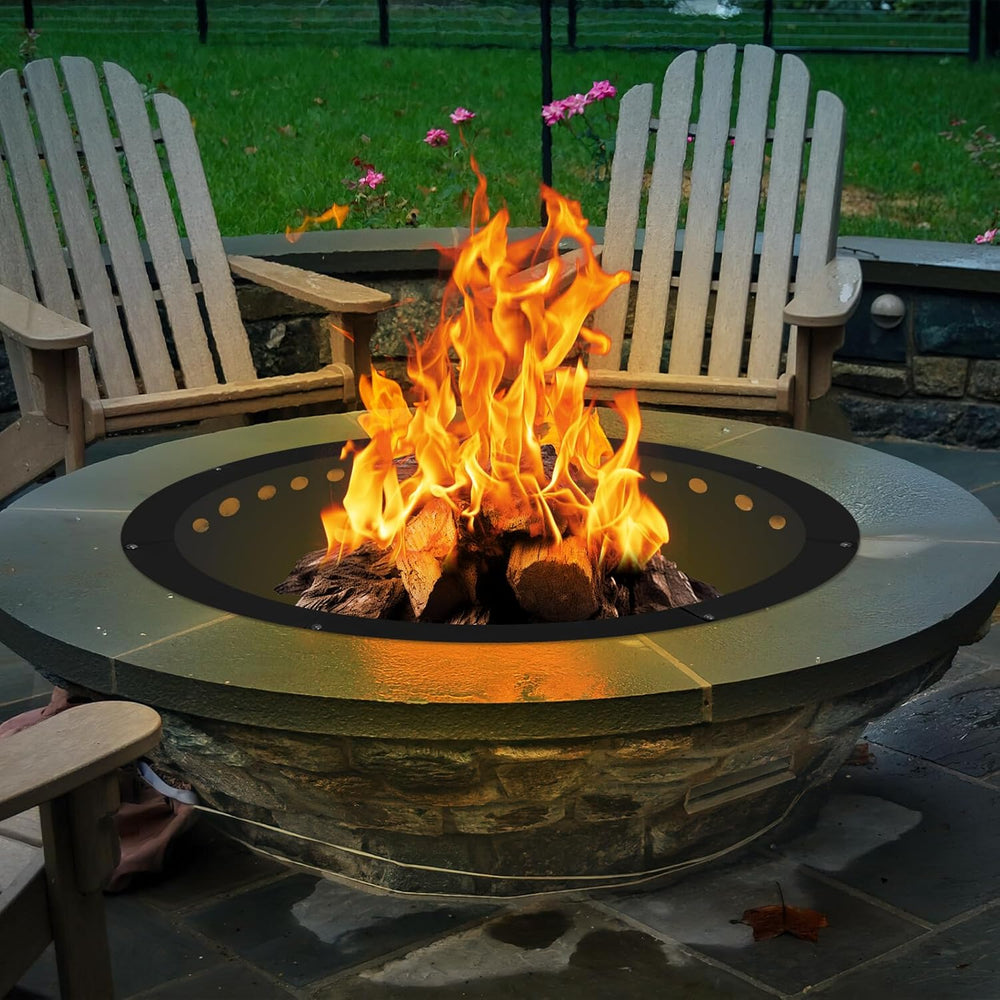 Outdoor Smokeless Fire Pit Ring 40 Inch Outer/36 Inch Inner Diameter, Heavy D...