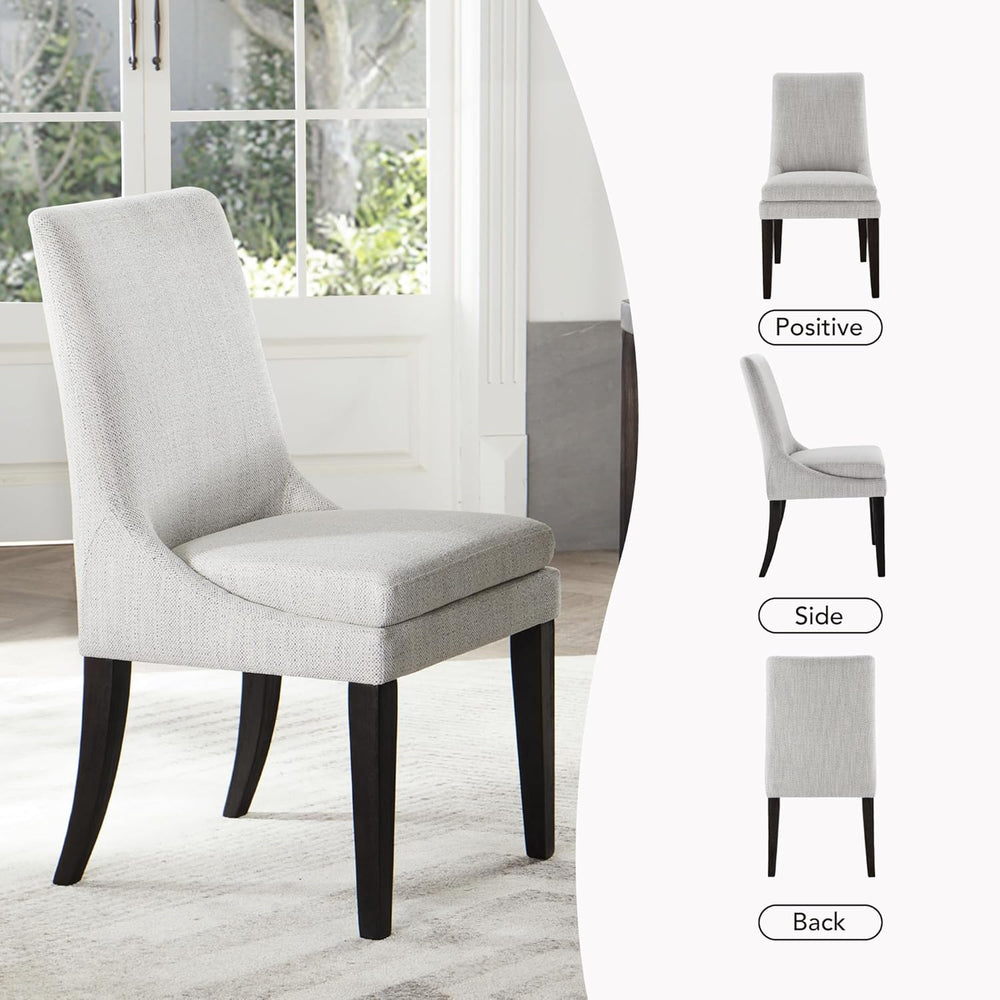 KISLOT Upholstered Dining Chairs Modern Sidechair Performance Fabric High Bac...