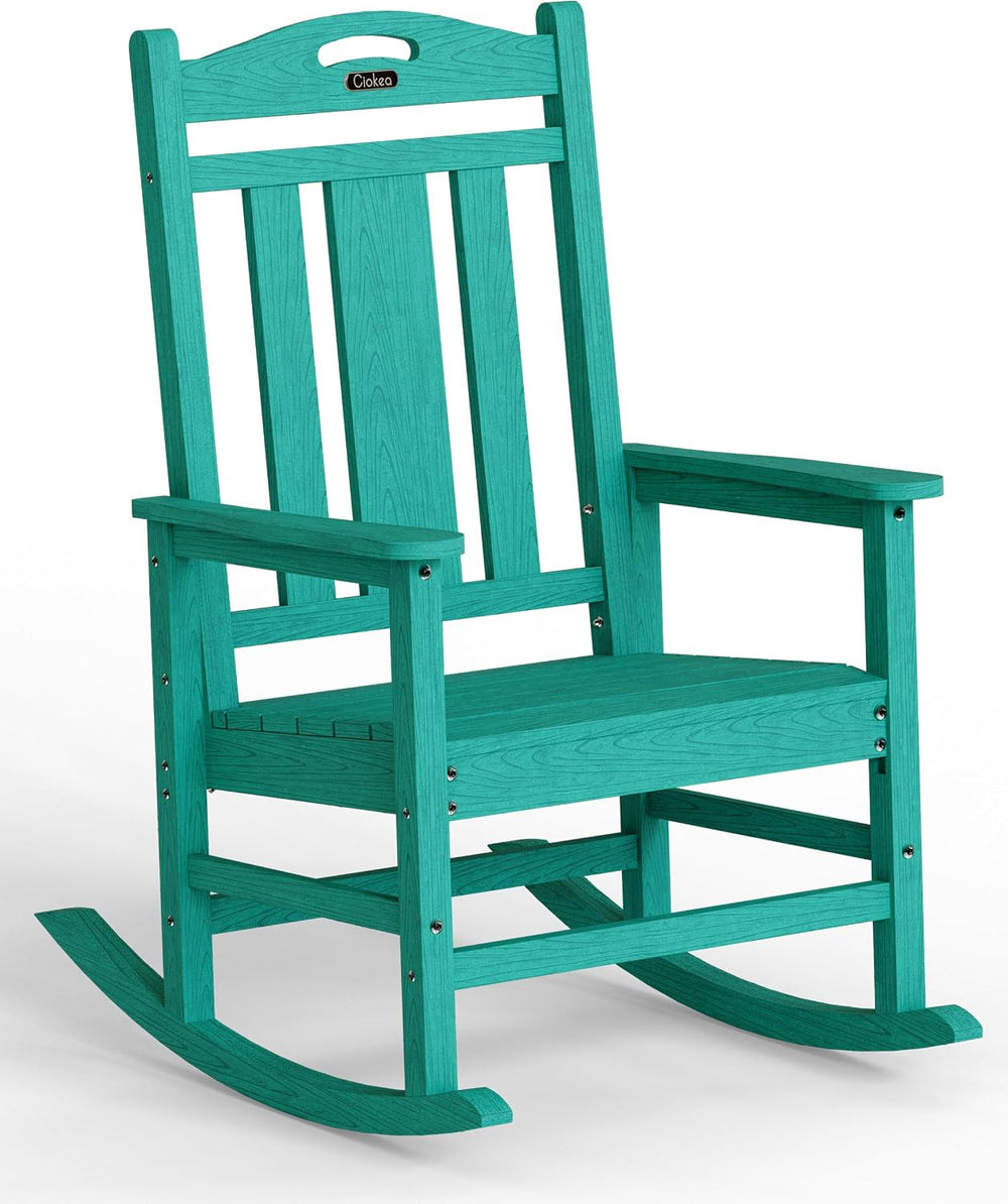 Ciokea Oversized Outdoor Rocking Chair, 380lbs Heavy-Duty Large Patio Rocker,...