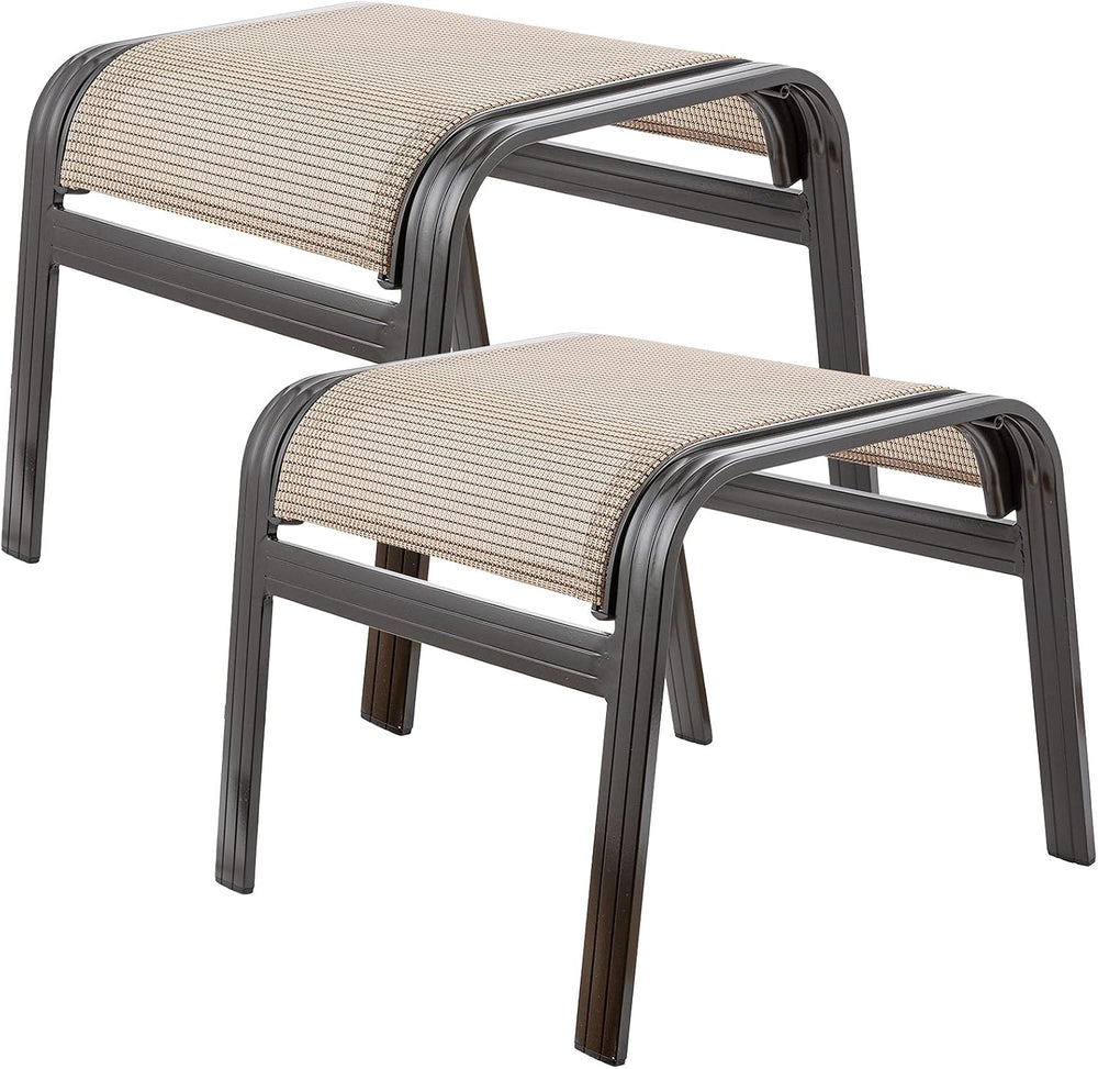 Outdoor Footstools Metal Patio Chairs Outdoor Ottoman Furniture Outside Footr...