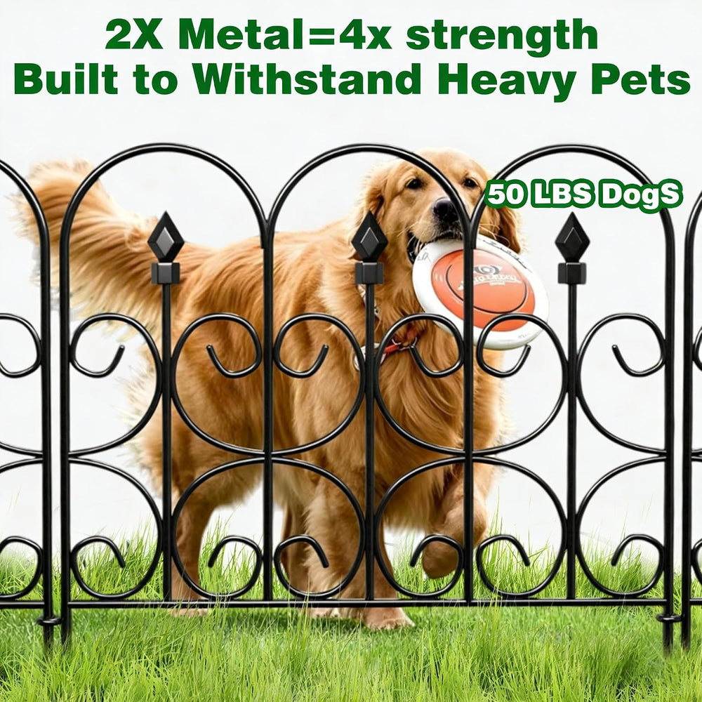 AMAGABELI GARDEN & HOME 5 Panels 32in(H)×10ft(L) Decorative Garden Fences...