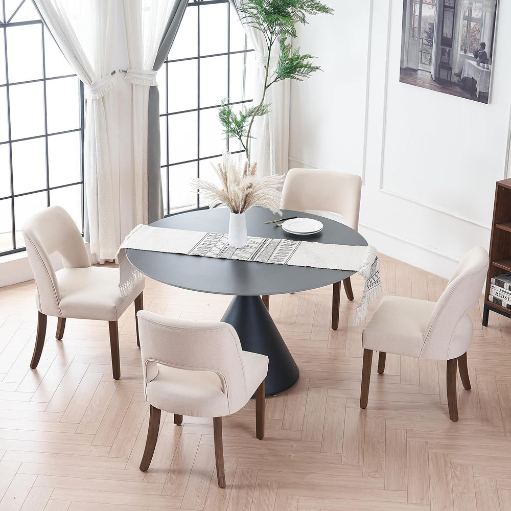 VKNOW Dining Chairs Set of 2, Fabric Dining Chairs, Beige